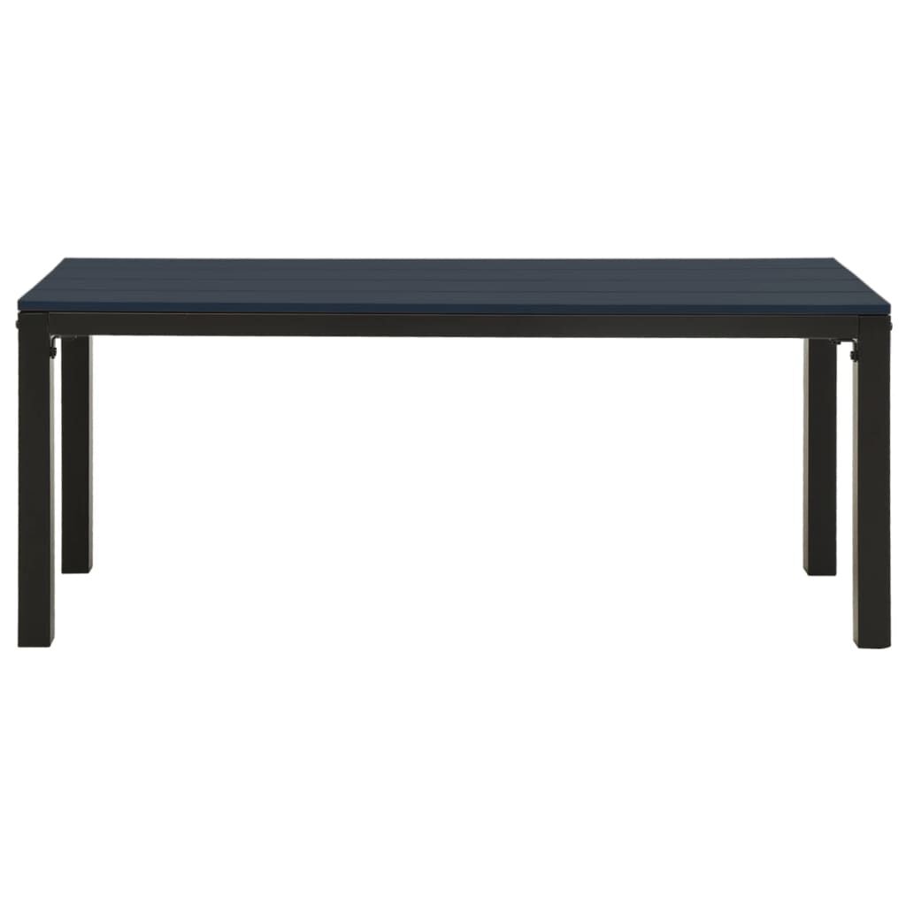 vidaXL Garden Bench 110 cm Steel and WPC Black