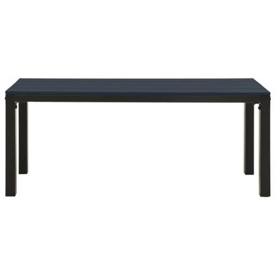 vidaXL Garden Bench 110 cm Steel and WPC Black, black vidaXL Garden Bench 110 cm Steel and WPC Black