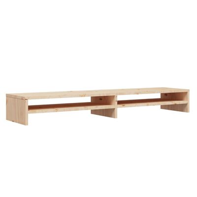 vidaXL Monitor Stand 100x24x13 cm Solid Wood Pine, natural vidaXL Monitor Stand 100x24x13 cm Solid Wood Pine