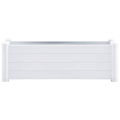 vidaXL Garden Raised Bed PP White 100x43x35 cm, white vidaXL Garden Raised Bed PP White 100x43x35 cm