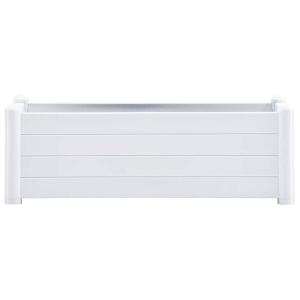 vidaXL Garden Raised Bed PP White 100x43x35 cm