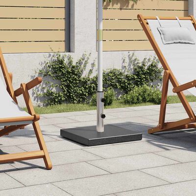 vidaXL Parasol Base Granite 28.5 kg Square Black, Black vidaXL Parasol Base Granite 28.5 kg Square Black