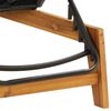 vidaXL Sun Loungers 2 pcs Black and Brown Poly Rattan&Solid Wood Acacia