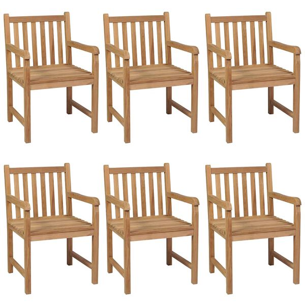 vidaXL 7 Piece Garden Dining Set 150x90 cm Solid Teak Wood