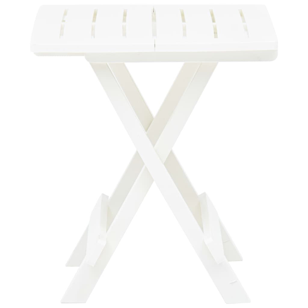 vidaXL Folding Garden Table White 45x43x50 cm Plastic