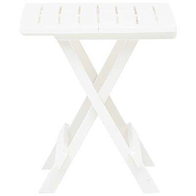 vidaXL Folding Garden Table White 45x43x50 cm Plastic, white vidaXL Folding Garden Table White 45x43x50 cm Plastic