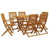 vidaXL 7 Piece Garden Dining Set Solid Wood Eucalyptus