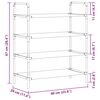 vidaXL Shoe Rack with 4 Shelves Metal and Non-woven Fabric Black