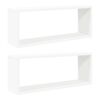 vidaXL Wall Cube Shelf 2 pcs White 60x15x23 cm Engineered Wood