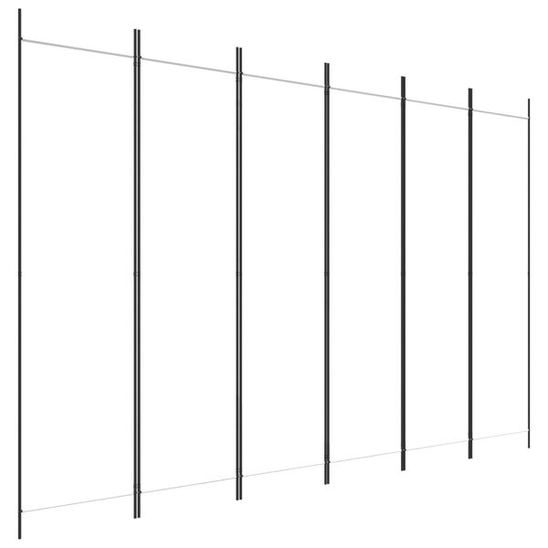 vidaXL 6-Panel Room Divider White 300x200 cm Fabric