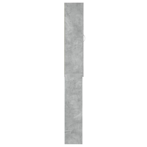 vidaXL Washing Machine Cabinet Concrete Grey 64x25.5x190 cm