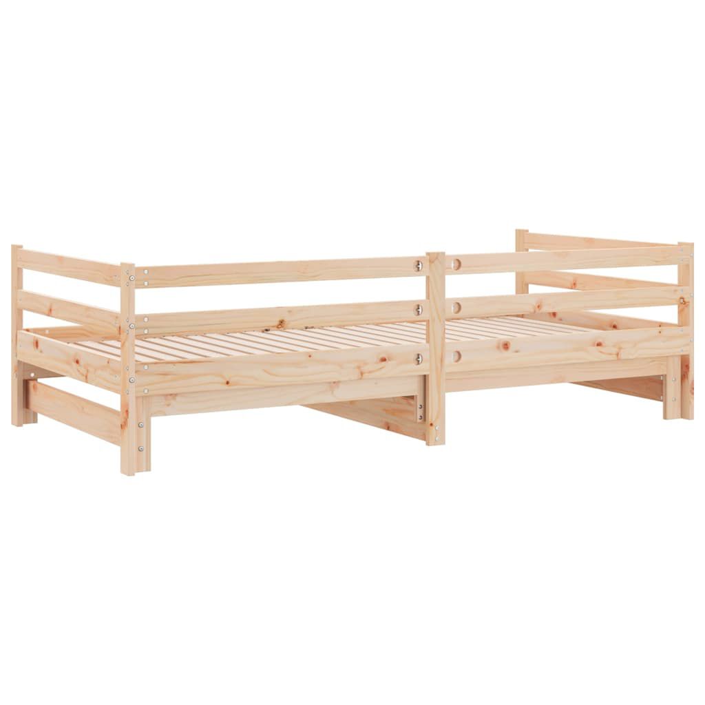 vidaXL Pull-out Day Bed without Mattress Solid Wood Pine 90x200 cm