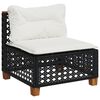 vidaXL 8 Piece Garden Sofa Set with Cushions Black Poly Rattan