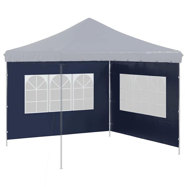 vidaXL Partytent Sidewall 2 pcs with Window PE Blue