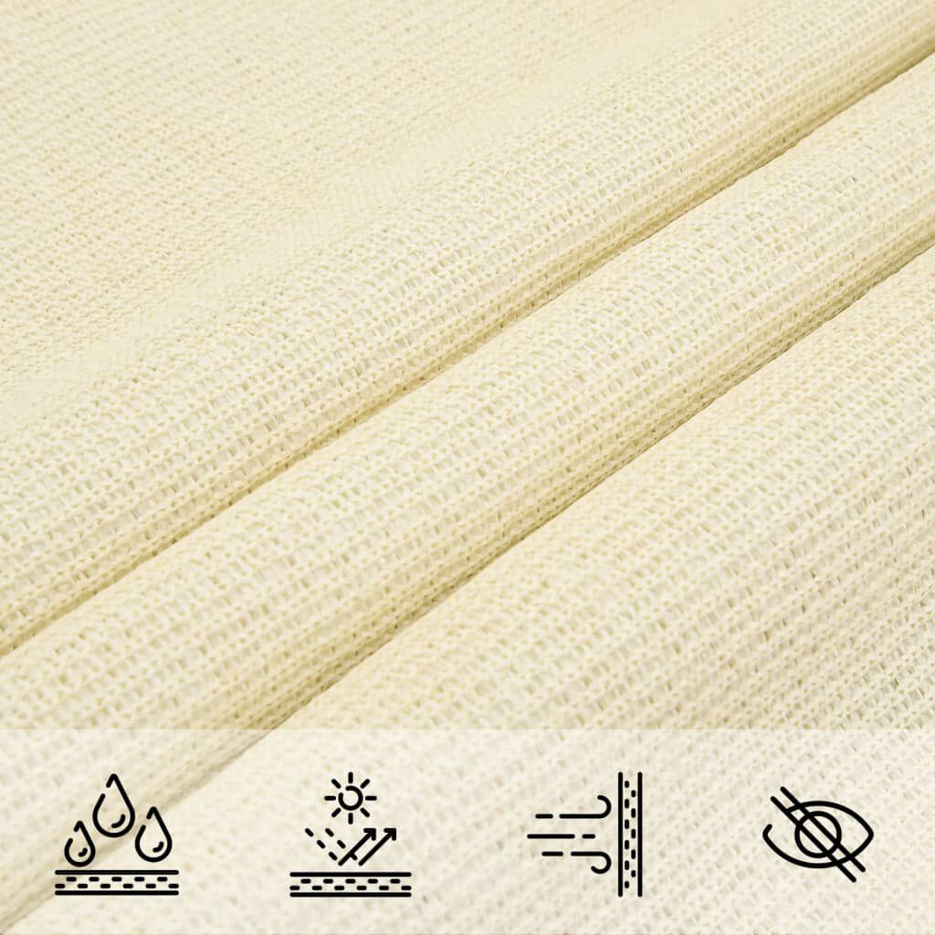 vidaXL Sunshade Sail 160 g/m² Cream 2x2.5 m HDPE