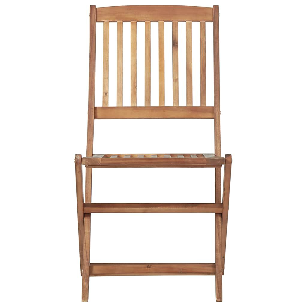 vidaXL Folding Garden Chairs 6 pcs Solid Acacia Wood