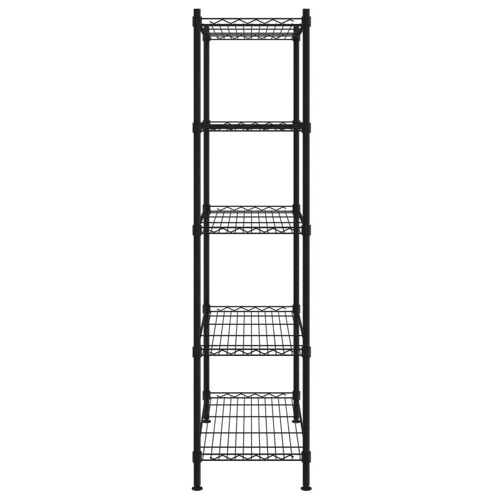 vidaXL 5-Tier Storage Shelf 90x35x180 cm Black 250 kg