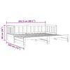 vidaXL Pull-out Day Bed without Mattress White 2x(90x200)cm