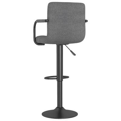 vidaXL Bar Stools 2 pcs Light Grey Fabric