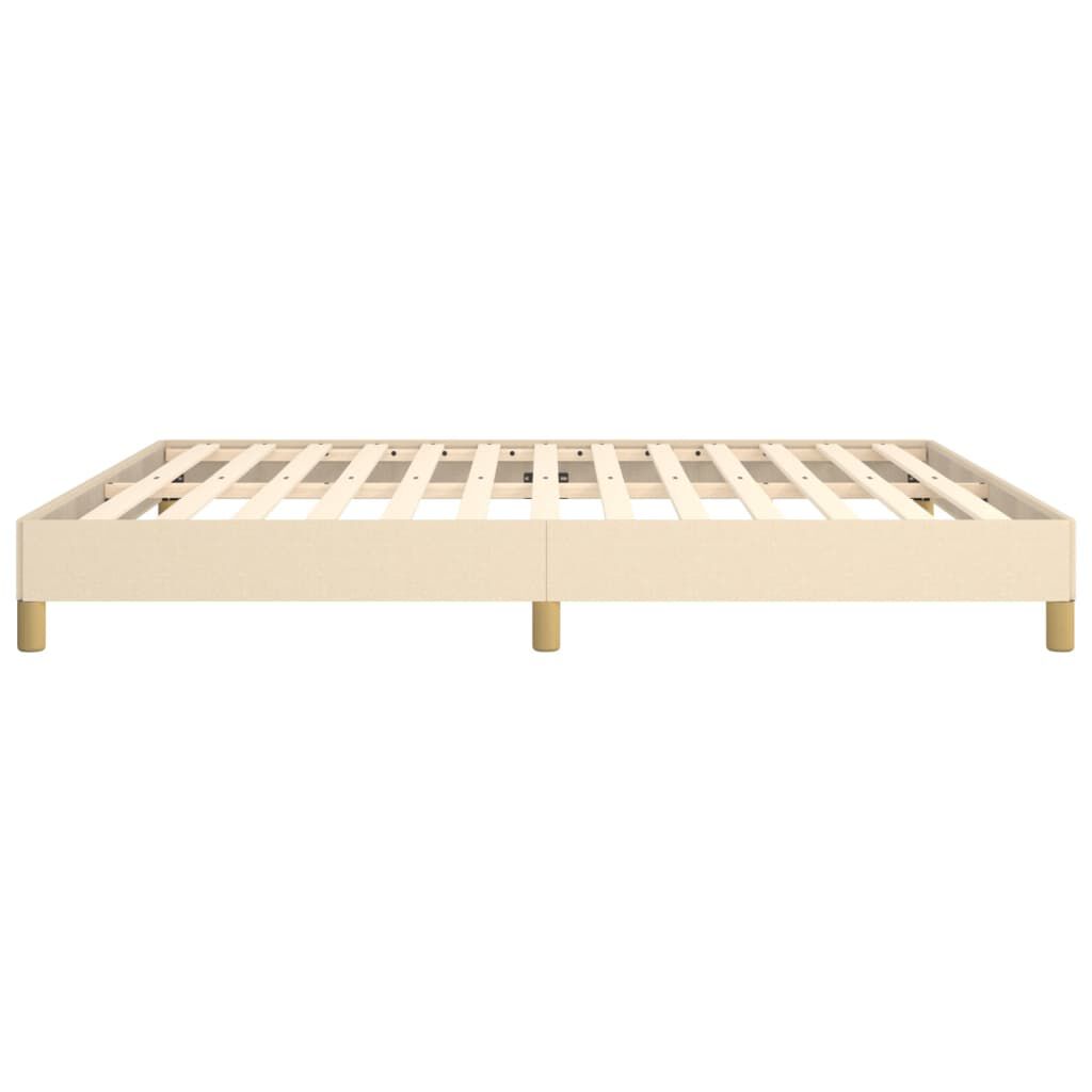 vidaXL Bed Frame without Mattress Cream 180x200 cm Super King Fabric