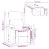 vidaXL Recliner Chair Cream Fabric