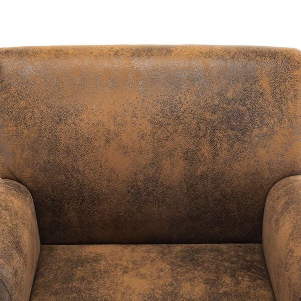 vidaXL Sofa Chair Brown 70x69x72 cm Faux Suede Leather