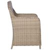 vidaXL Outdoor Chairs with Cushions 2 pcs Poly Rattan Brown