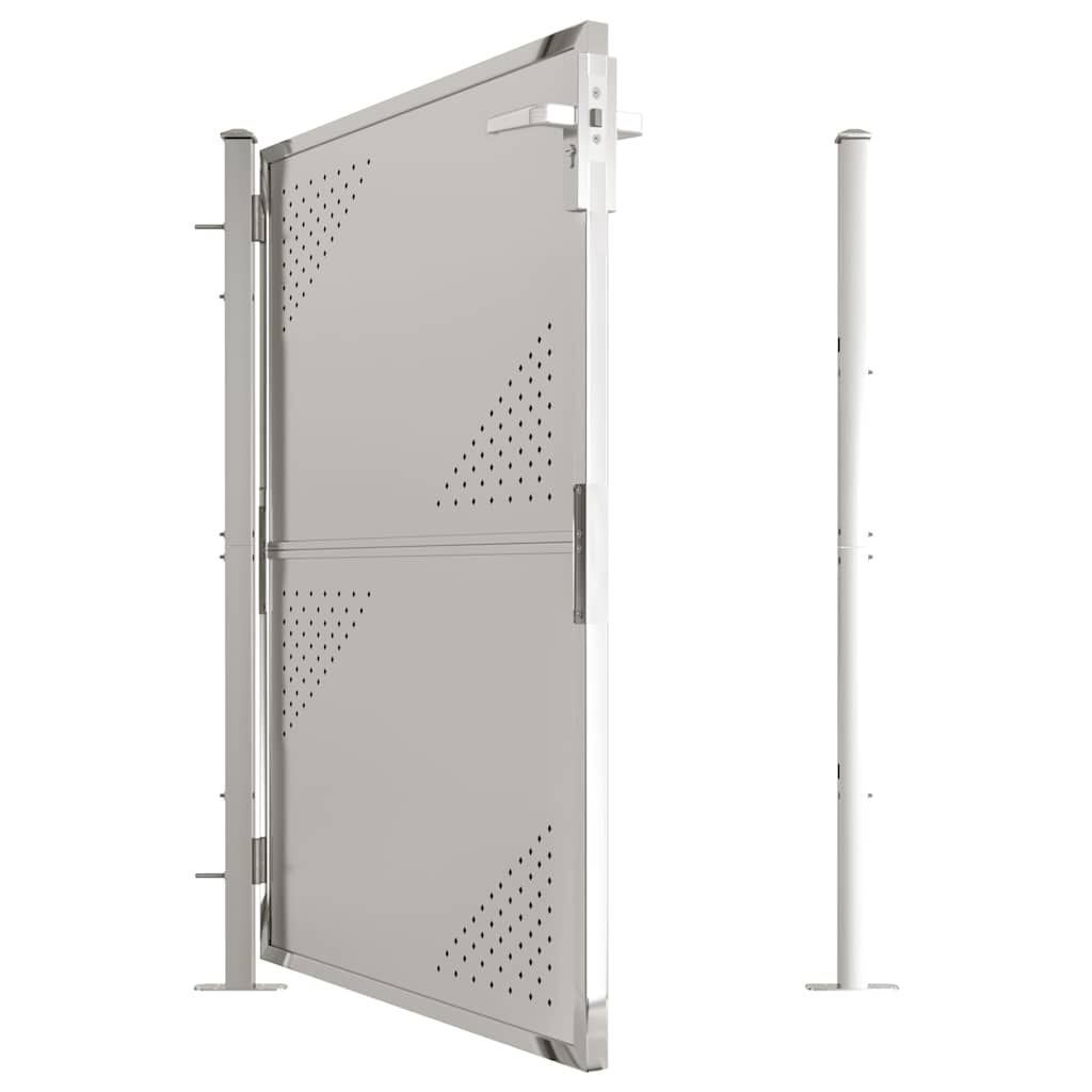 vidaXL Garden Gate 100x125 cm Stainless Steel