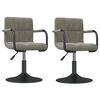 vidaXL Swivel Dining Chairs 2 pcs Light Grey Velvet