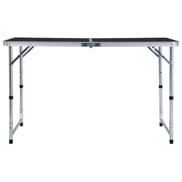 vidaXL Foldable Camping Table Grey Aluminium 120x60 cm