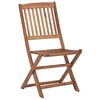 vidaXL Folding Outdoor Chairs 2 pcs Solid Acacia Wood