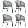 vidaXL 5 Piece Garden Dining Set Grey