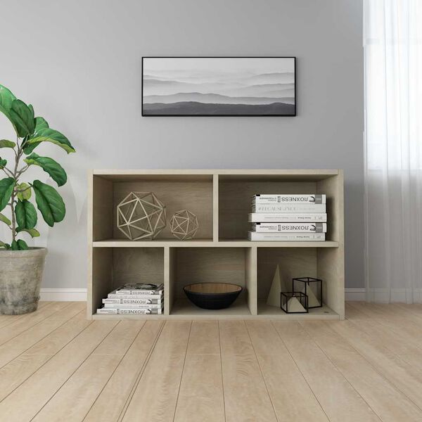 vidaXL Book Cabinet/Sideboard Sonoma Oak 50x25x80 cm Engineered Wood
