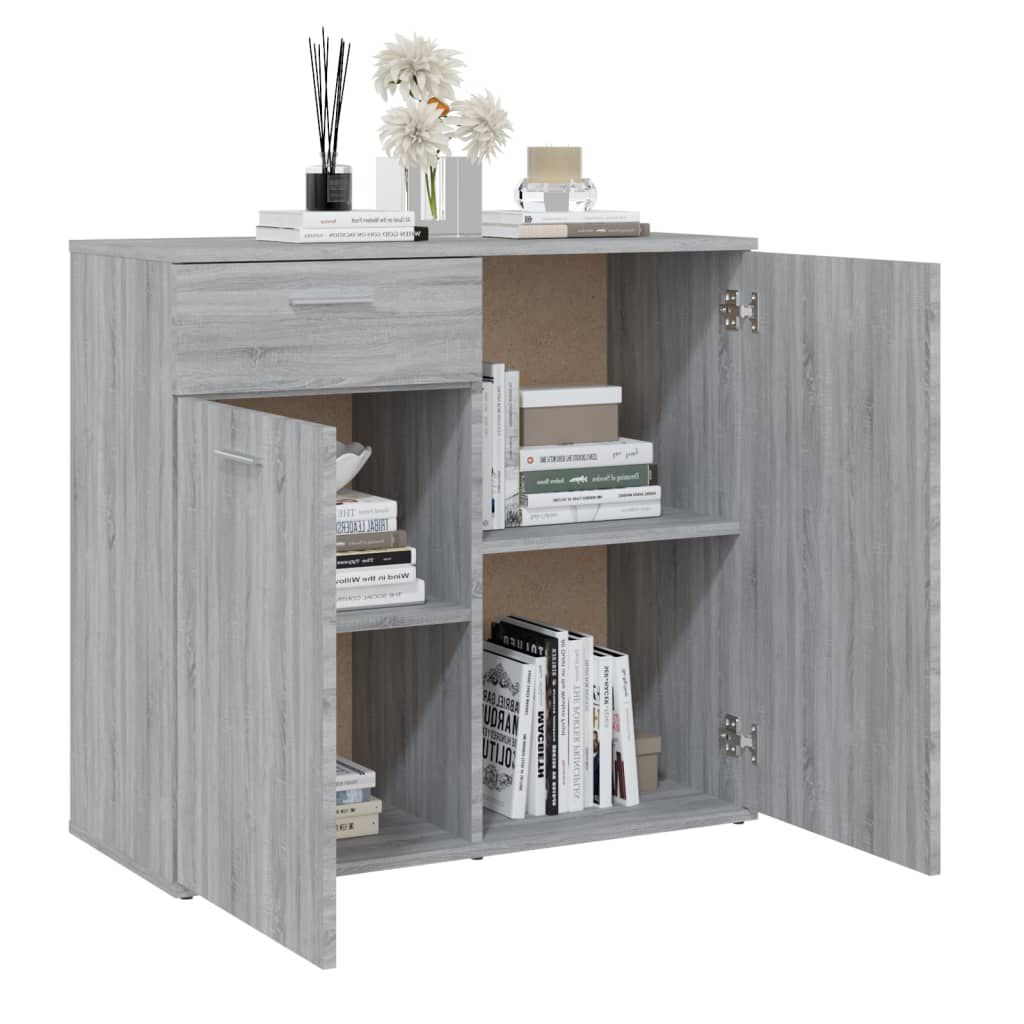 vidaXL Sideboard Grey Sonoma 80x36x75 cm Engineered Wood