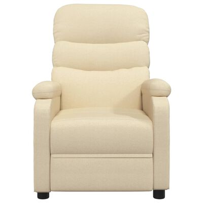 vidaXL Recliner Chair Cream Fabric, cream vidaXL Recliner Chair Cream Fabric
