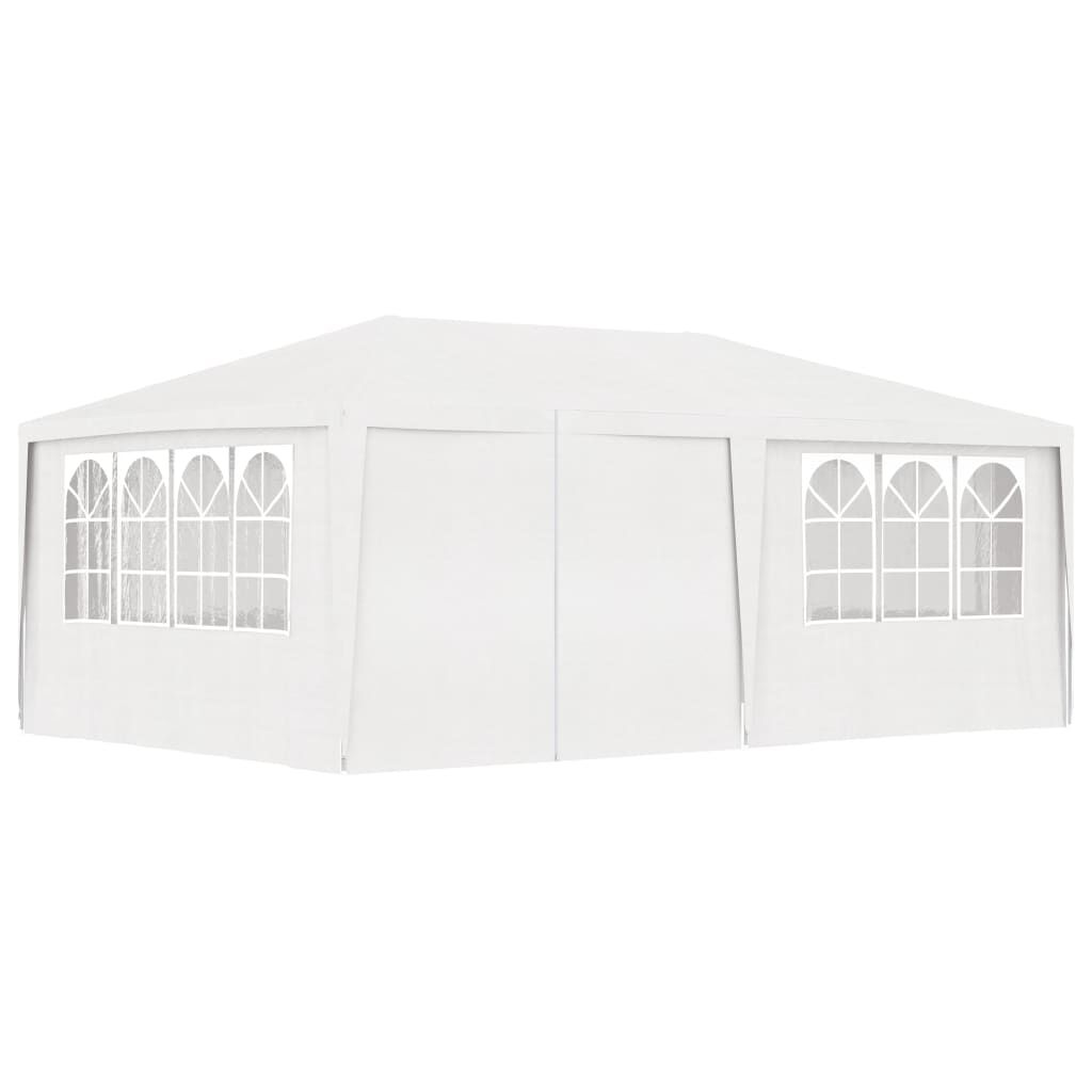 vidaXL Professional Party Tent with Side Walls 4x6 m White 90 g/m?