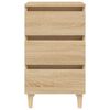 vidaXL Bed Cabinets & Solid Wood Legs 2 pcs Sonoma Oak 40x35x69 cm
