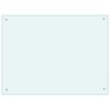 vidaXL Kitchen Backsplash White 80 x 60 cm Tempered Glass