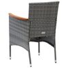 vidaXL Garden Dining Chairs 4 pcs Poly Rattan Grey