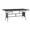 vidaXL 9 Piece Garden Dining Set Poly Rattan Anthracite & Grey