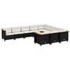vidaXL 10 Piece Garden Sofa Set with Cushions Grey Poly Rattan