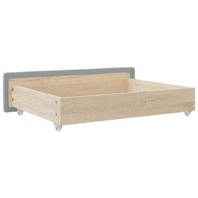vidaXL Bed Drawers 2 pcs Light Grey Engineered Wood and Fabric