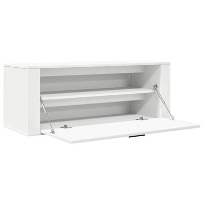 vidaXL Wall Shoe Cabinet White 100x35x38 cm Engineered Wood, white vidaXL Wall Shoe Cabinet White 100x35x38 cm Engineered Wood