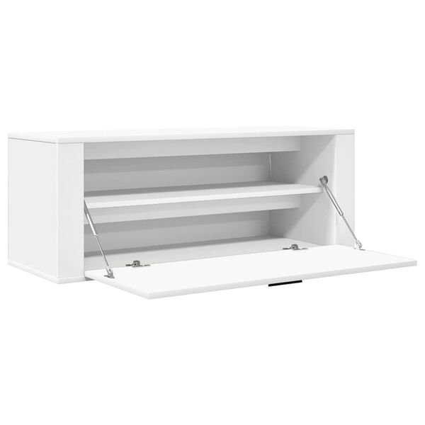 vidaXL Wall Shoe Cabinet White 100x35x38 cm Engineered Wood