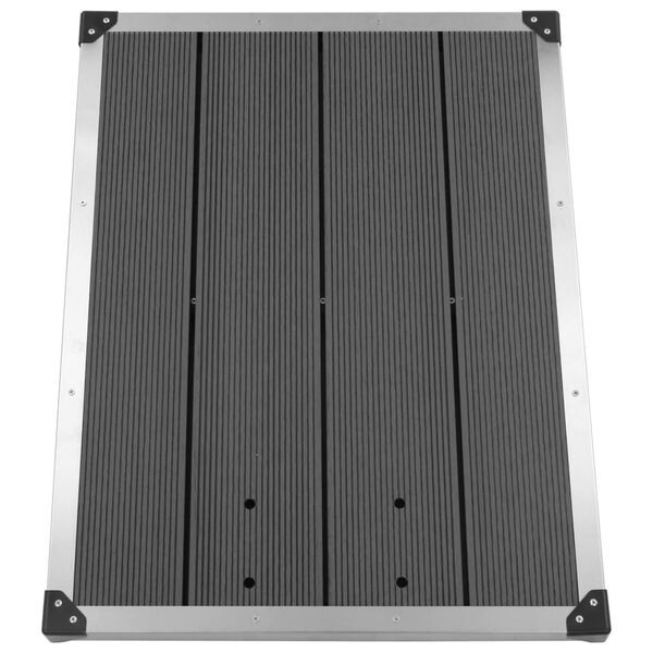 vidaXL Outdoor Shower Tray WPC Stainless Steel 80x62 cm Grey