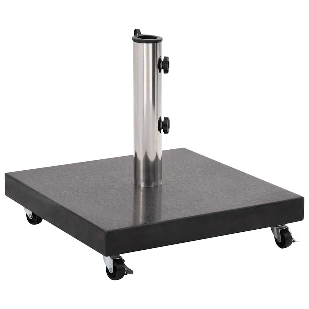 vidaXL Parasol Base Granite 30 kg Square Black