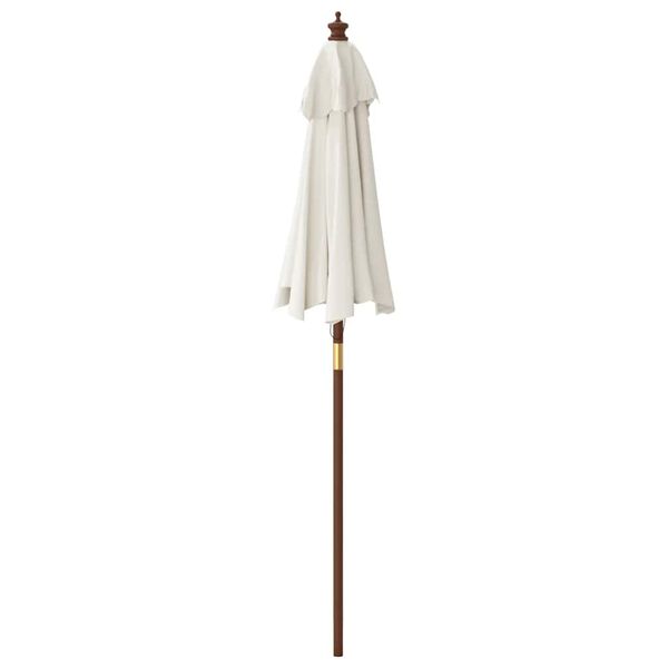 vidaXL Garden Parasol with Wooden Pole Sand 196x231 cm