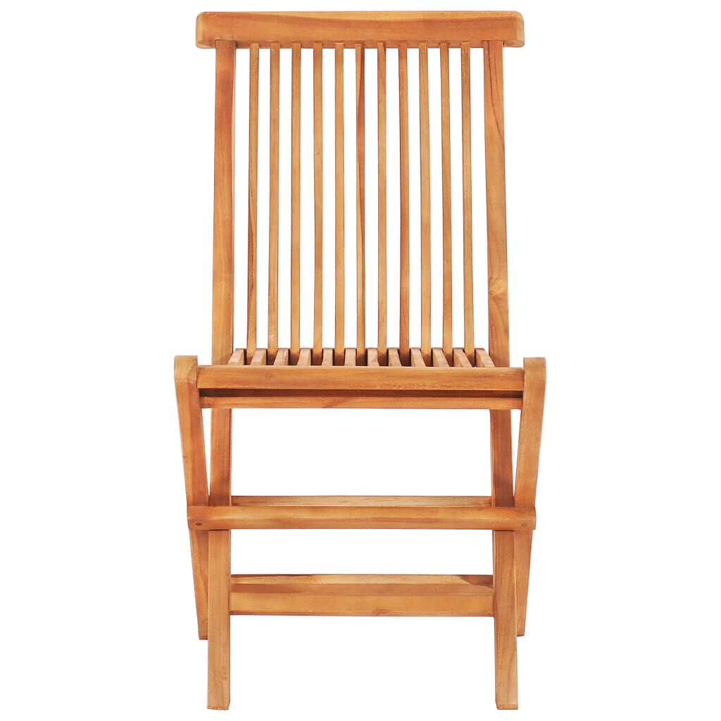 vidaXL 5 Piece Folding Outdoor Dining Set Solid Teak Wood
