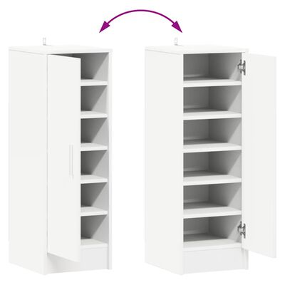 vidaXL Shoe Cabinet White 32x35x92 cm Engineered Wood, white vidaXL Shoe Cabinet White 32x35x92 cm Engineered Wood