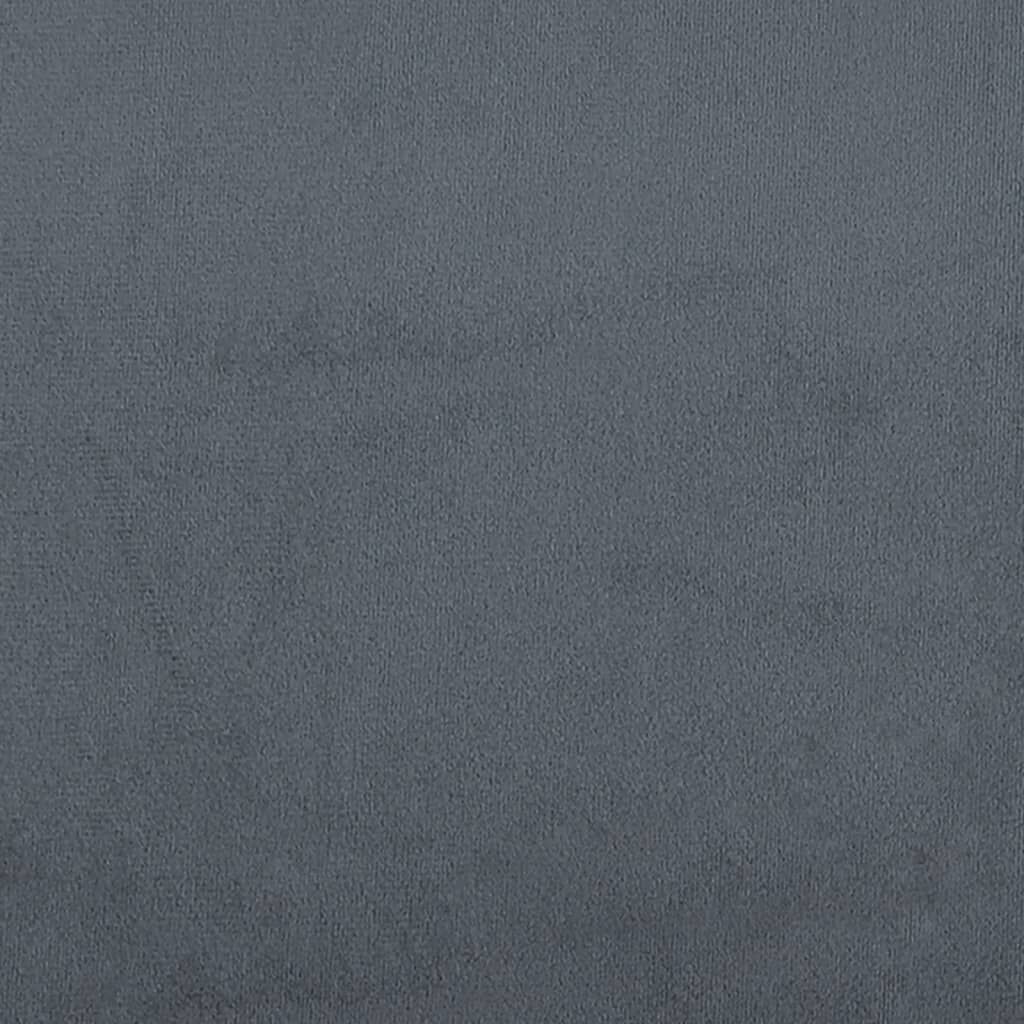 vidaXL Floor Sofa Bed 2-in-1 Dark Grey 122x204x55 cm Velvet